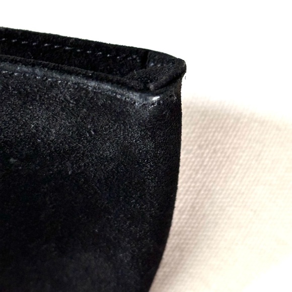 Auth. Chanel CC Logo Black Suede Chain Key Holder Case Pouch - Picture 9 of 11